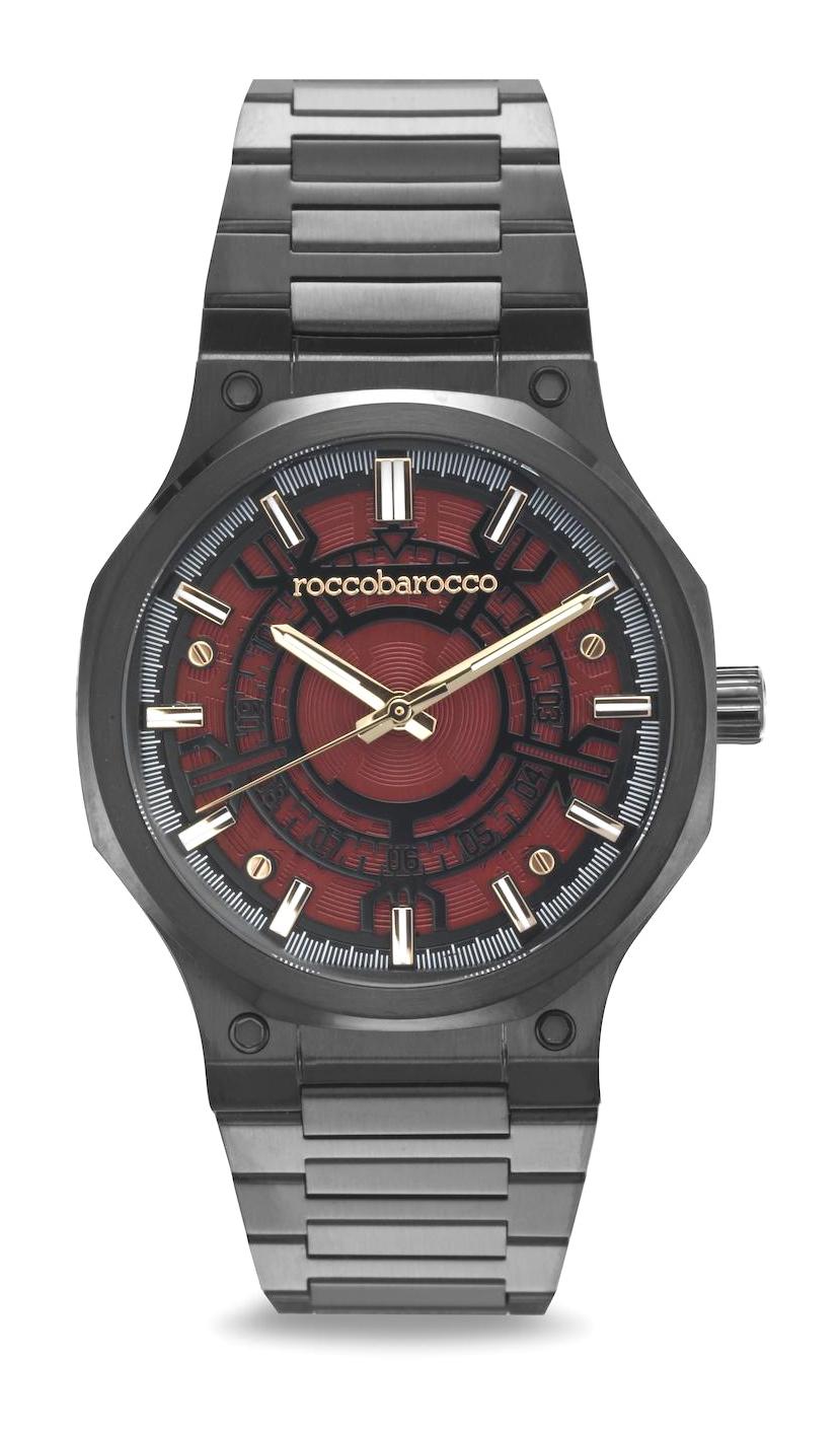 Rocco Barocco RB.4563M-01M 40 mm Siyah Çelik Kordon Analog Erkek Kol Saati