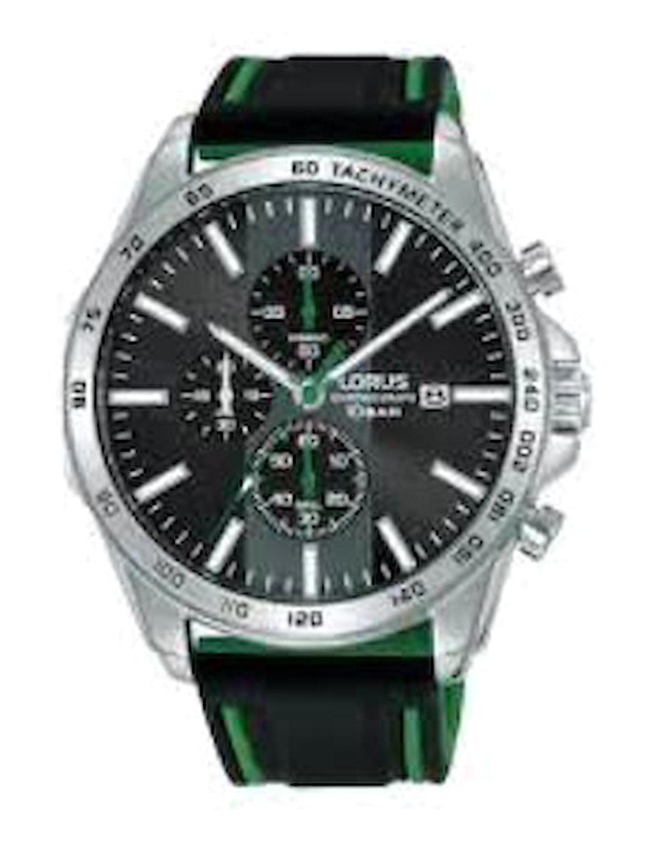 Lorus RM349GX9 Takvimli 44 mm Siyah Silikon Kordon Analog Erkek Kol Saati