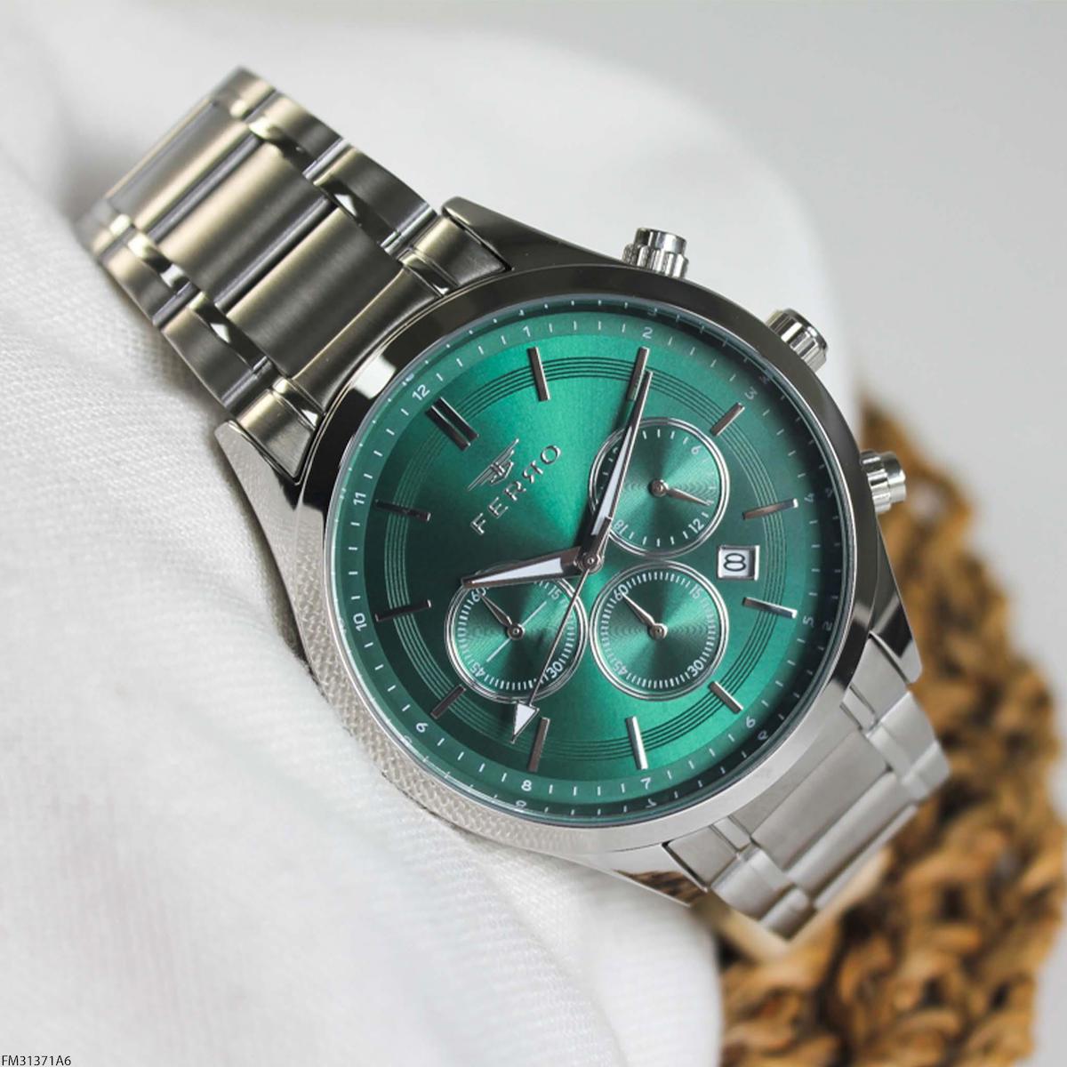 Ferro FM31371A6 Takvimli 44 mm Çelik Kordon Analog Erkek Kol Saati