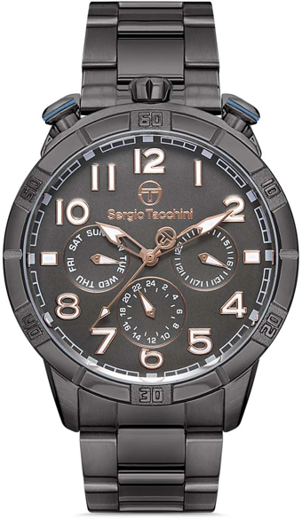 Sergio Tacchini ST.1.10184.5 Takvimli 42 mm Siyah Çelik Kordon Analog Kol Saati