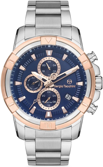 Sergio Tacchini ST.1.10199.3 Takvimli 42 mm Çelik Kordon Analog Kol Saati