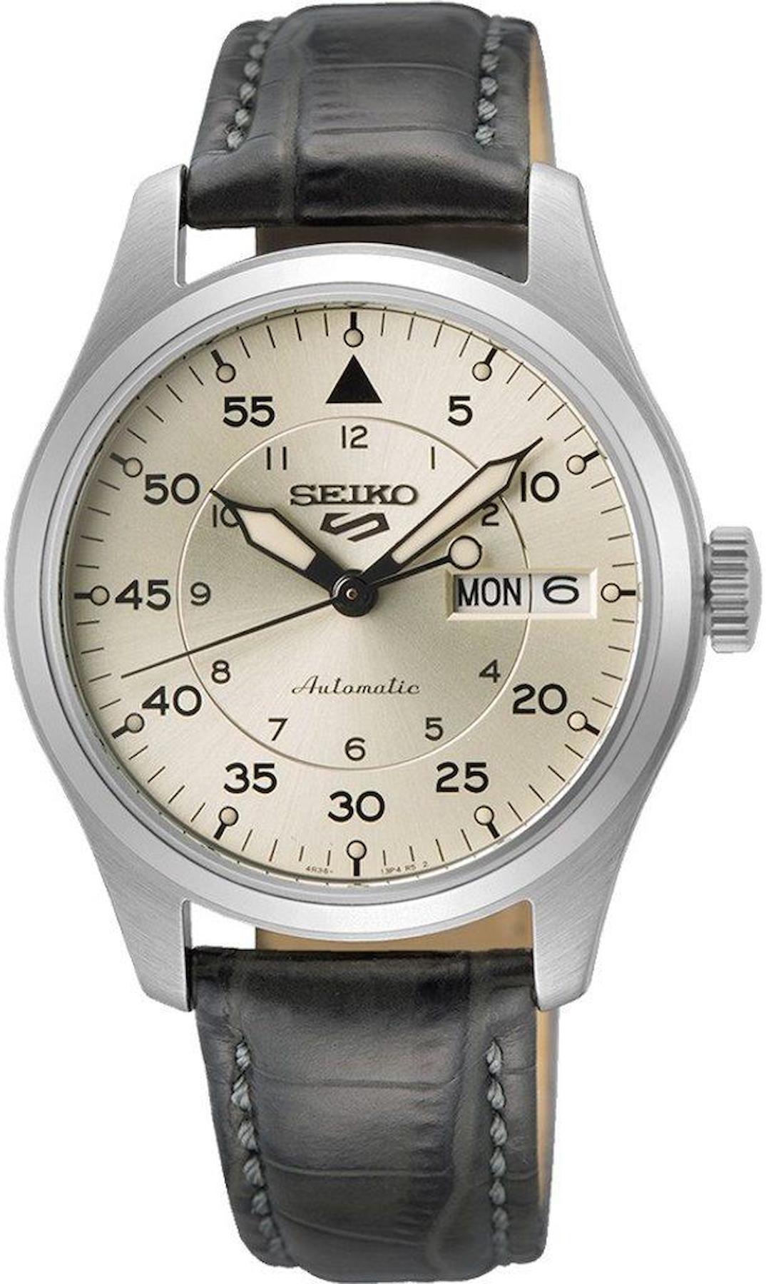 Seiko SRPJ87K Takvimli 36.4 mm Siyah Deri Kordon Analog Erkek Kol Saati