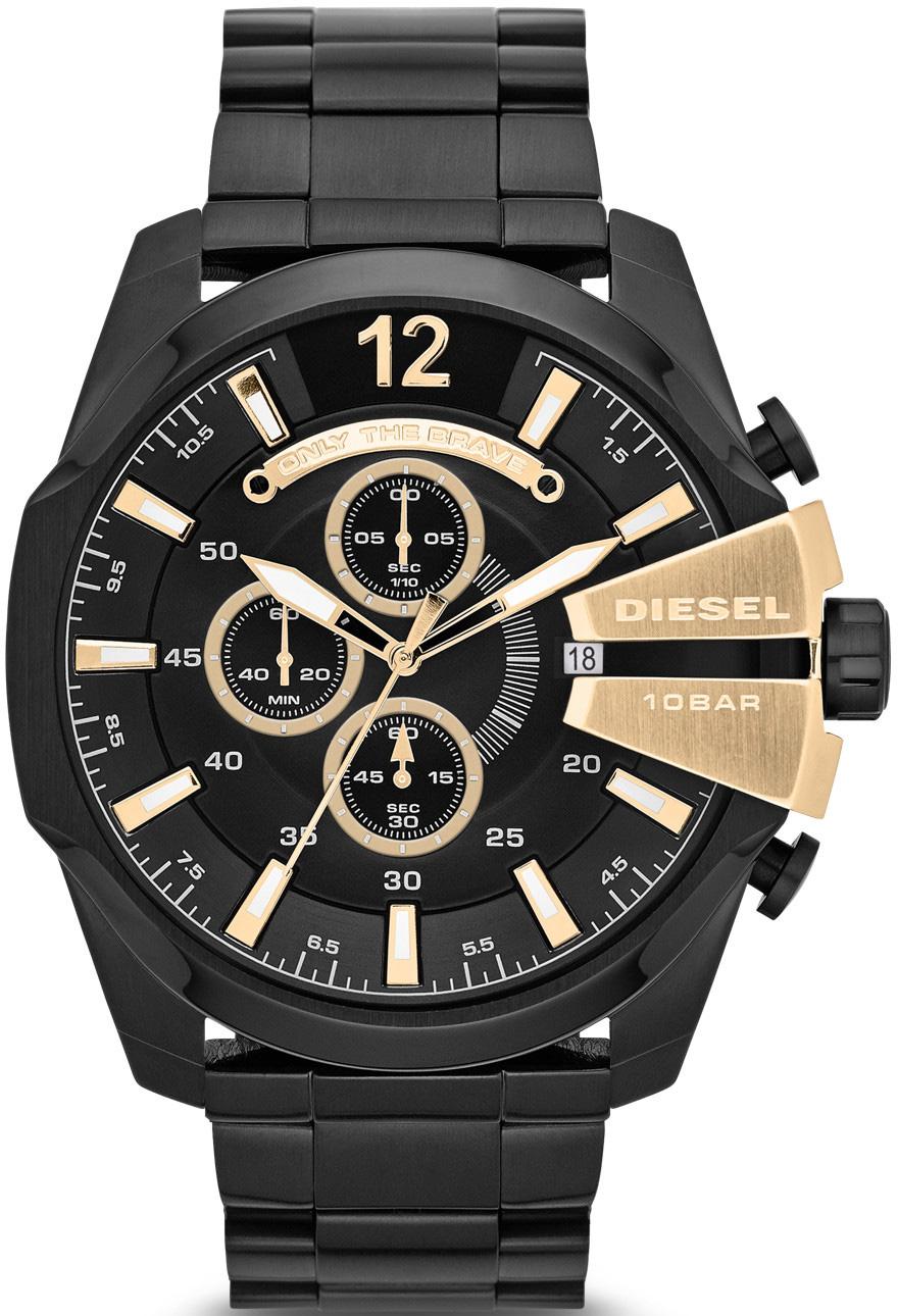 Diesel DZ4338 Takvimli 42 mm Siyah Çelik Kordon Analog Erkek Kol Saati