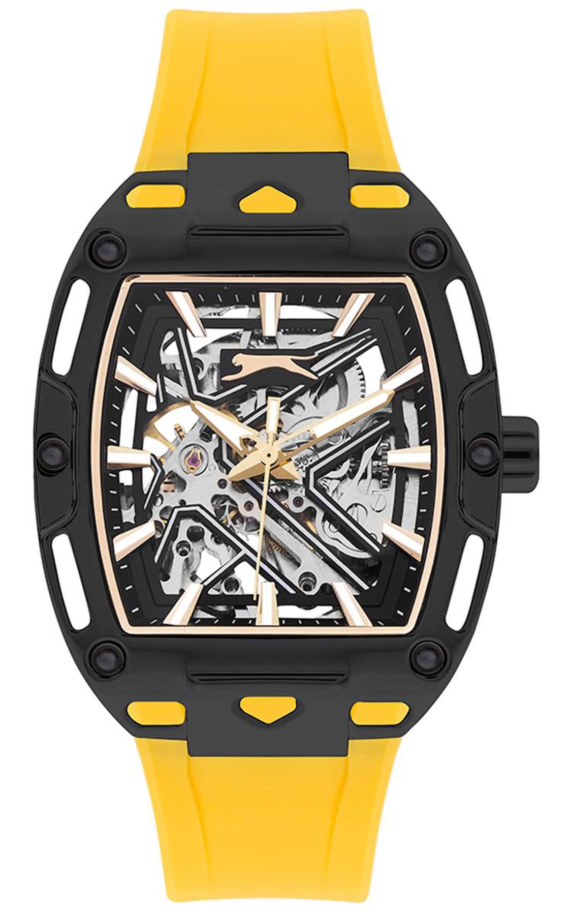 Slazenger SL.09.2270.1.03 43 mm Sarı Silikon Kordon Analog Erkek Kol Saati