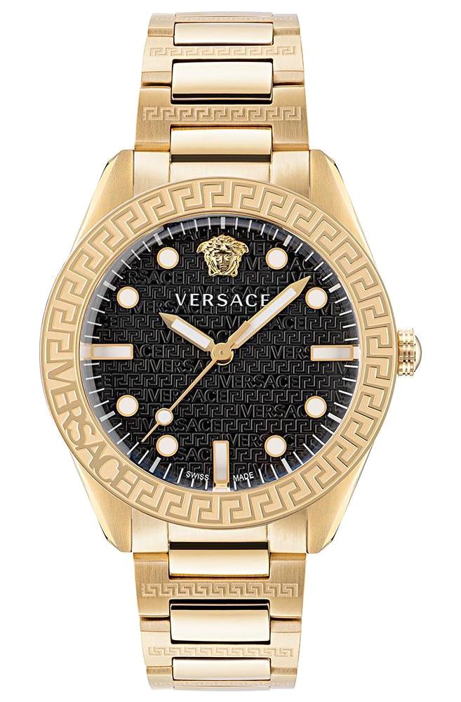 Versace VRSCVE2T00522 42 mm Altın Çelik Kordon Analog Erkek Kol Saati
