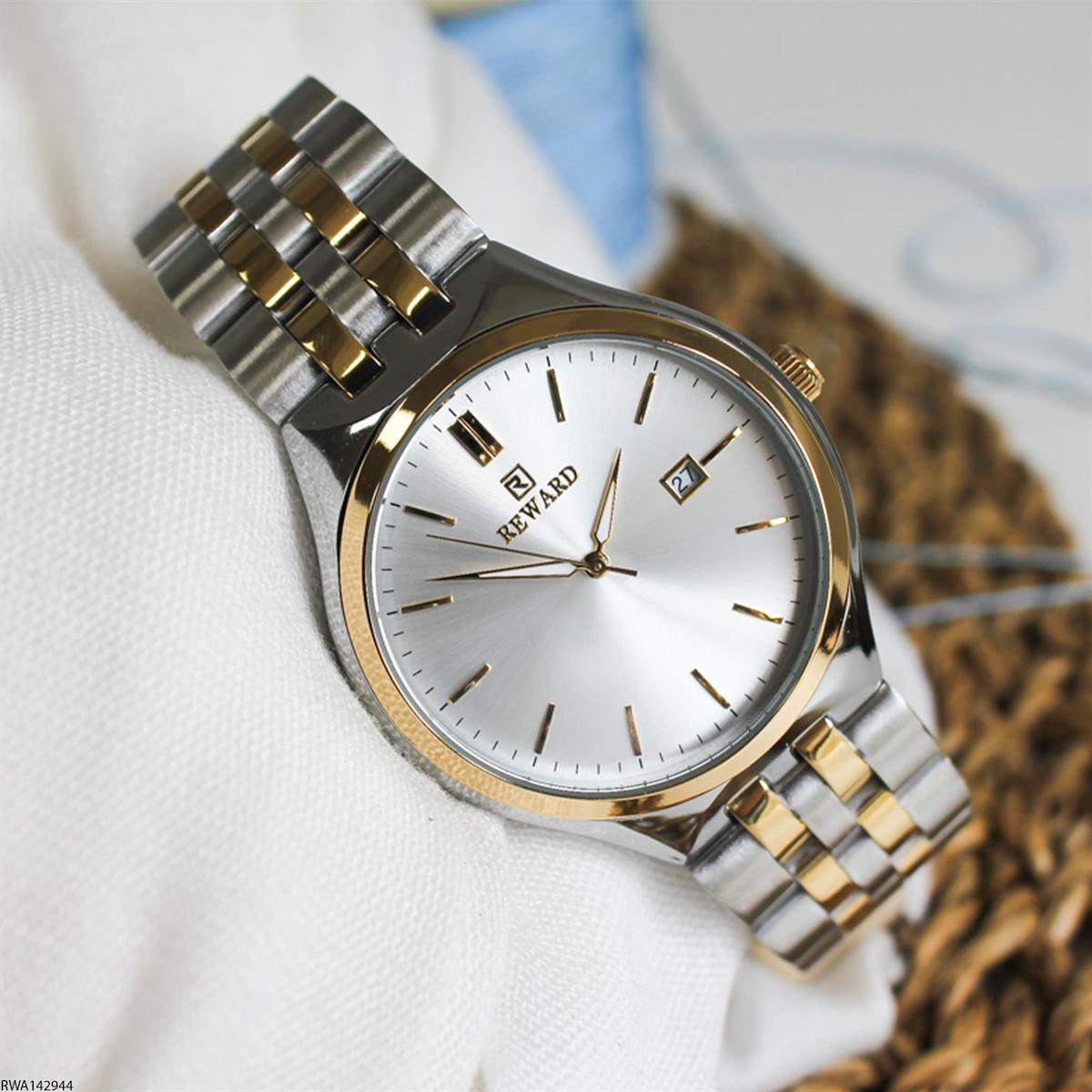 Reward RWA142944 Takvimli 42 mm Altın-Çelik Kordon Analog Erkek Kol Saati