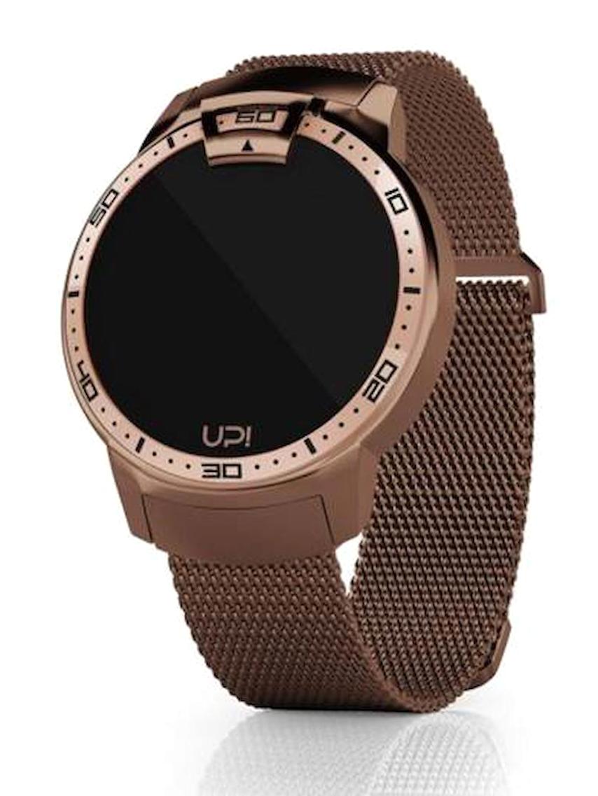 Upwatch Ultimate Takvimli 42 mm Kahverengi Çelik Kordon Analog Erkek Kol Saati
