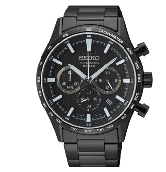 Seiko SSB415P Takvimli 43 mm Siyah Çelik Kordon Analog Erkek Kol Saati