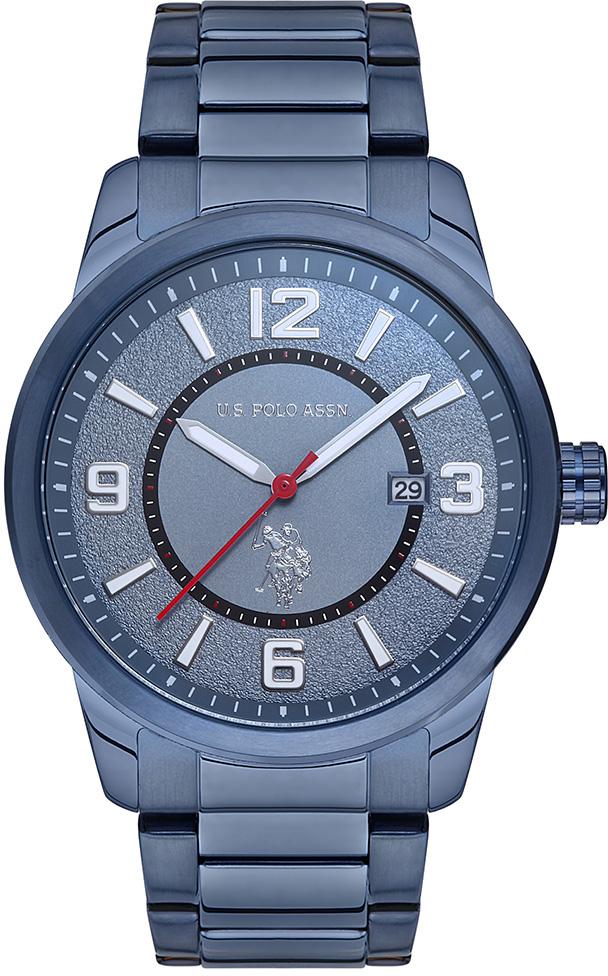 U.S. Polo Assn USPA1003-04 Takvimli 46 mm Mavi Çelik Kordon Analog Erkek Kol Saati