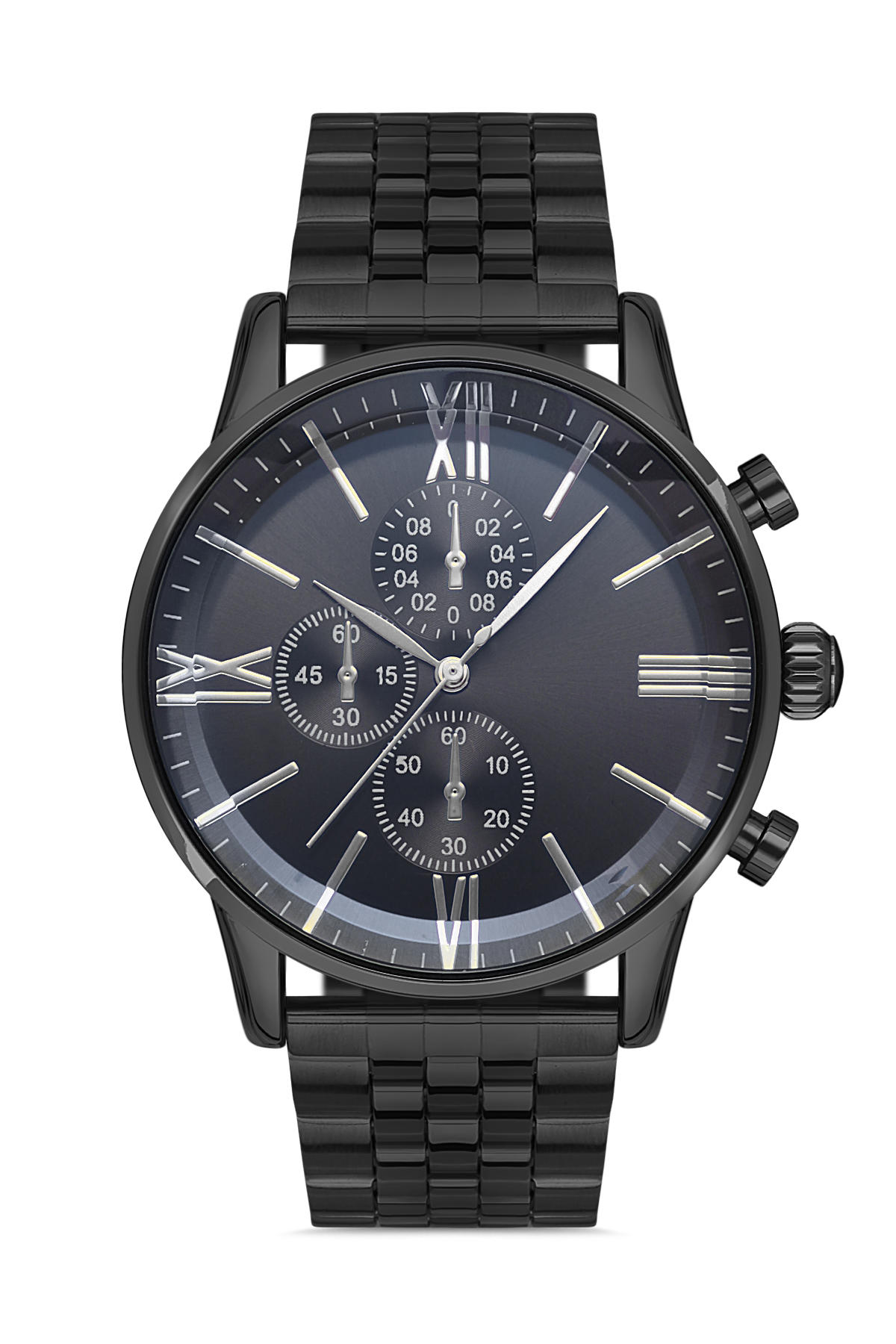 Padam Paris PDMS246 Takvimli 44 mm Siyah Çelik Kordon Analog Erkek Kol Saati