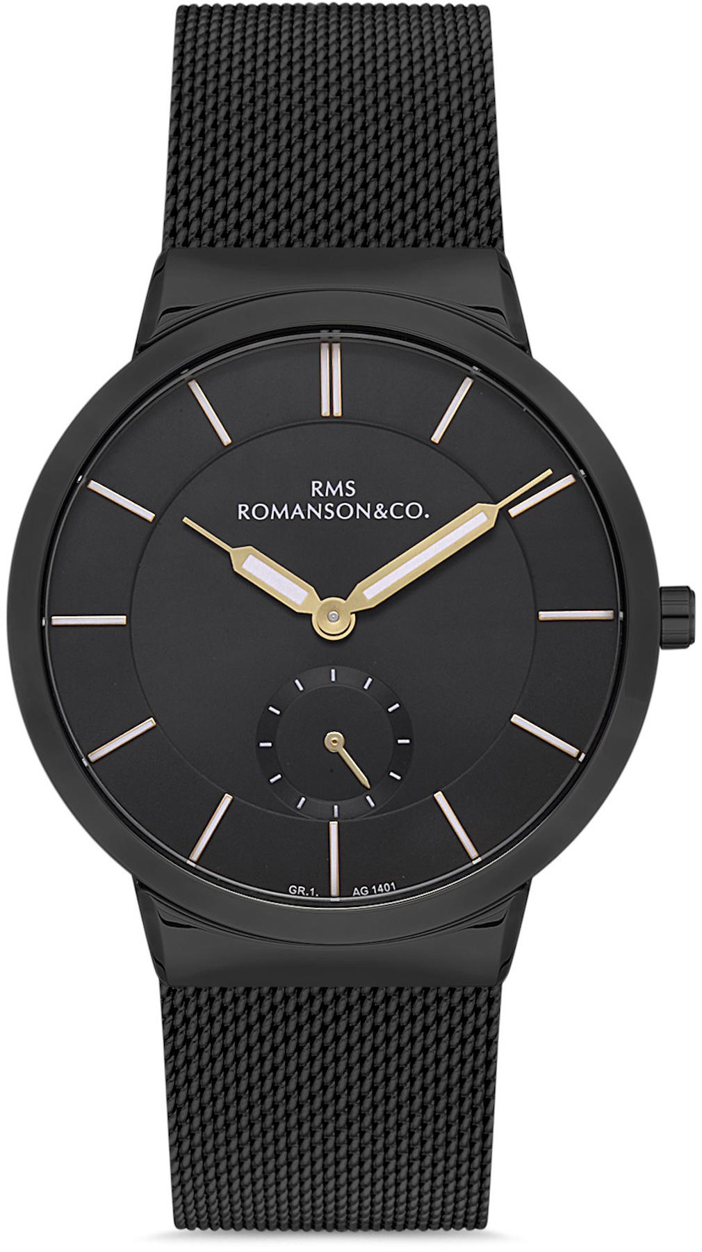 Romanson GR.1.AG1401.05 42 mm Siyah Hasır Kordon Analog Kol Saati