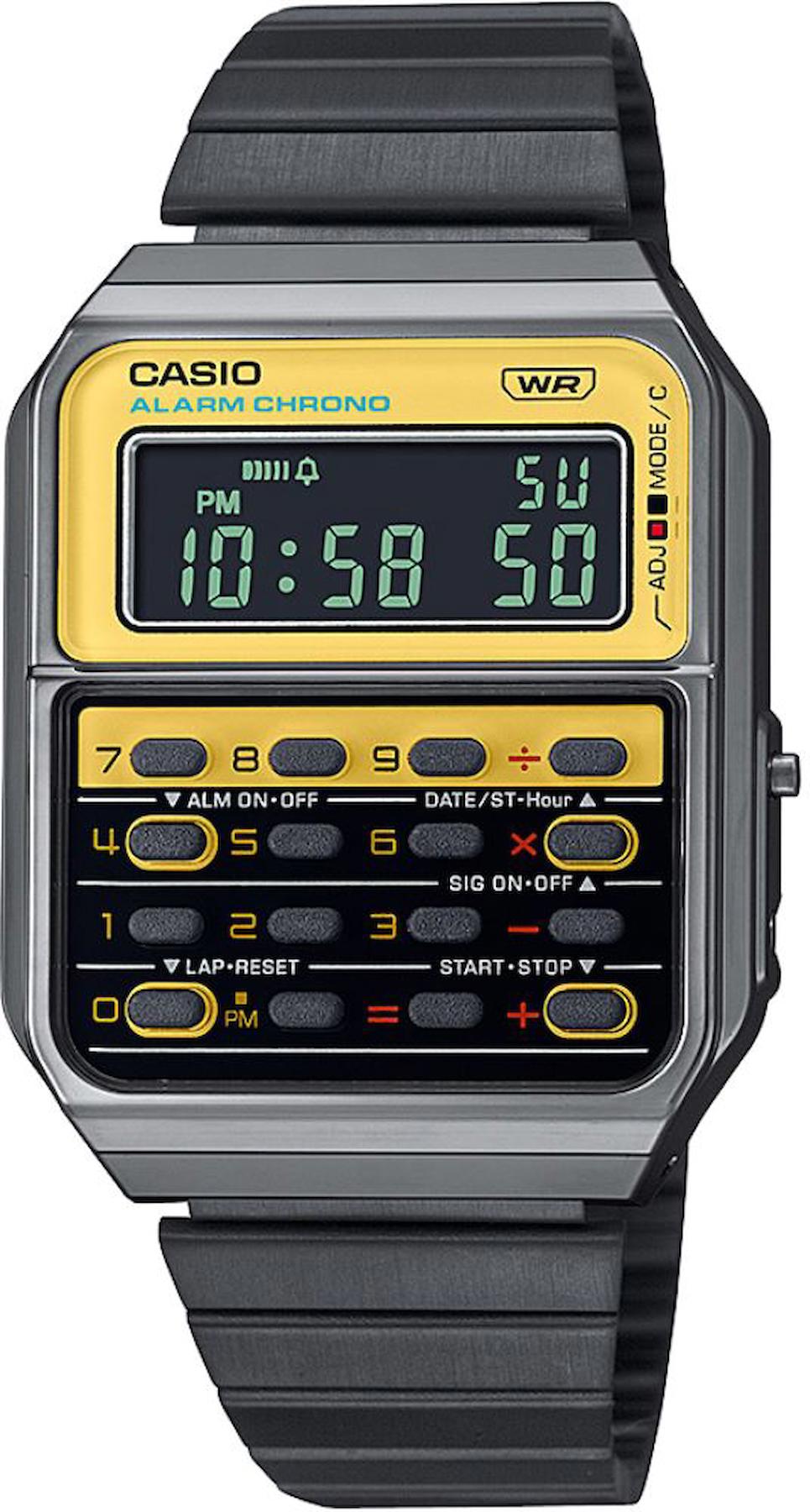 Casio CA-500WEGG-9BDF Takvimli 34.4 mm Çelik Kordon Analog Erkek Kol Saati