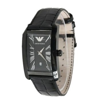 Emporio Armani AR9031/M Takvimli 40 mm Siyah Deri Kordon Analog Kol Saati