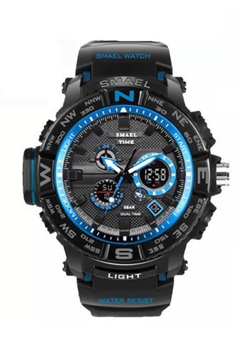 Smael 1531M Takvimli 44 mm Siyah Silikon Kordon Analog Erkek Kol Saati