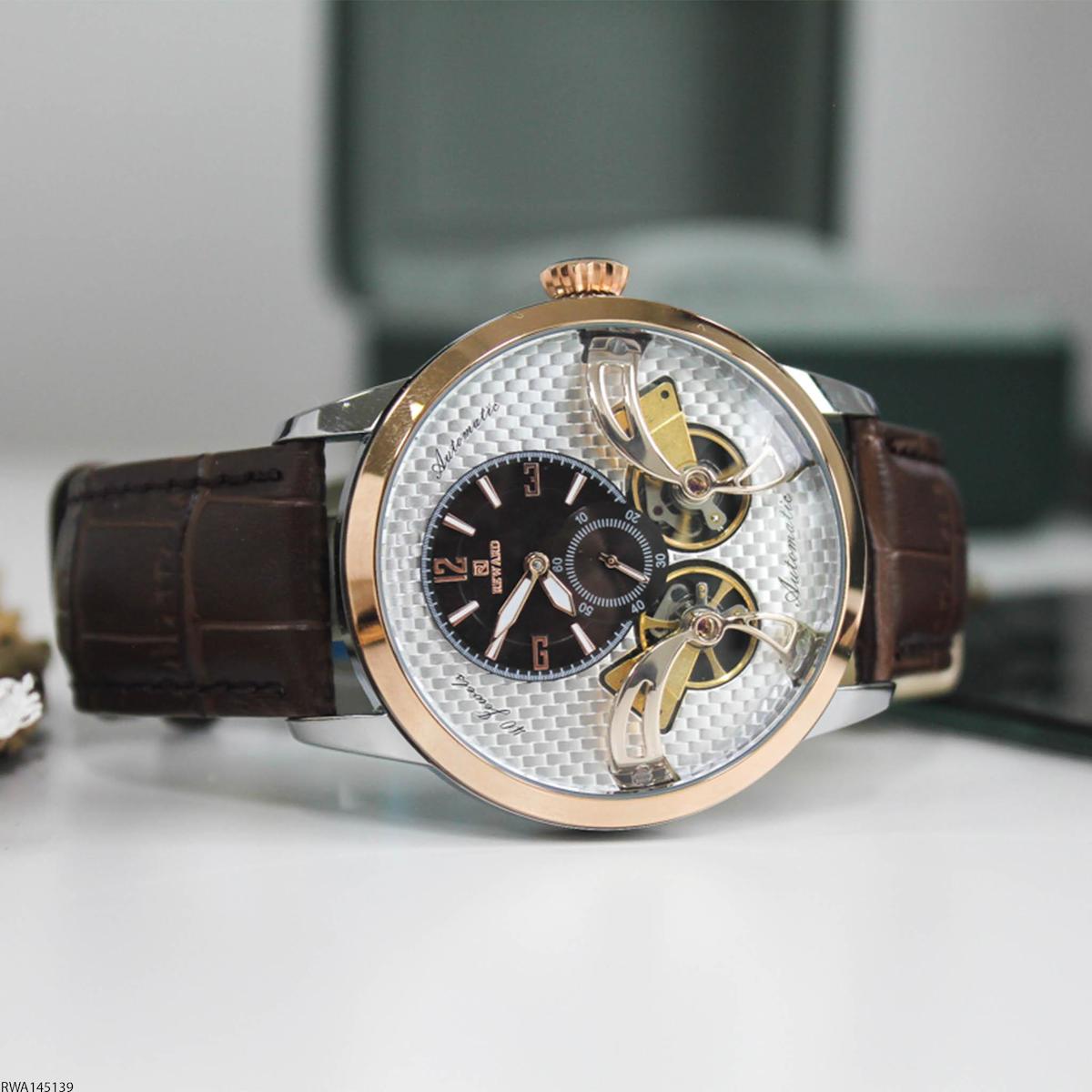 Reward RWA145139 48 mm Kahverengi Deri Kordon Analog Erkek Kol Saati