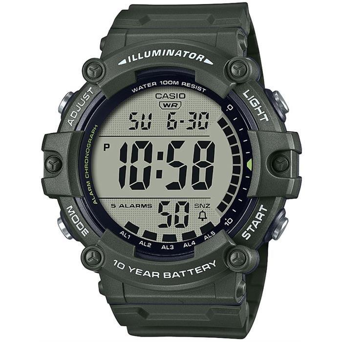 Casio AE-1500WHX-3AVDF Takvimli 51.3 mm Yeşil Silikon Kordon Analog Erkek Kol Saati