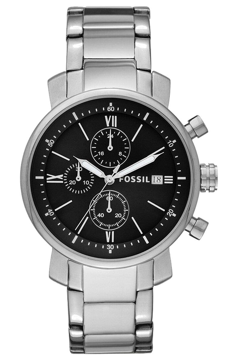 Fossil FBQ1000 Takvimli 45 mm Çelik Kordon Analog Erkek Kol Saati