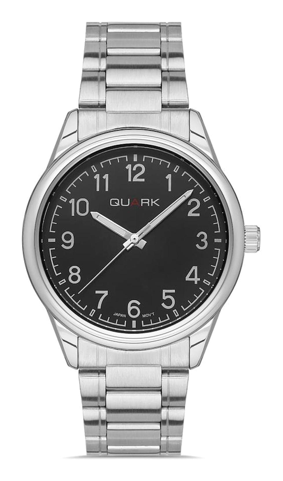 Quark QM-V005D-1B4 Takvimli 40 mm Çelik Kordon Analog Erkek Kol Saati