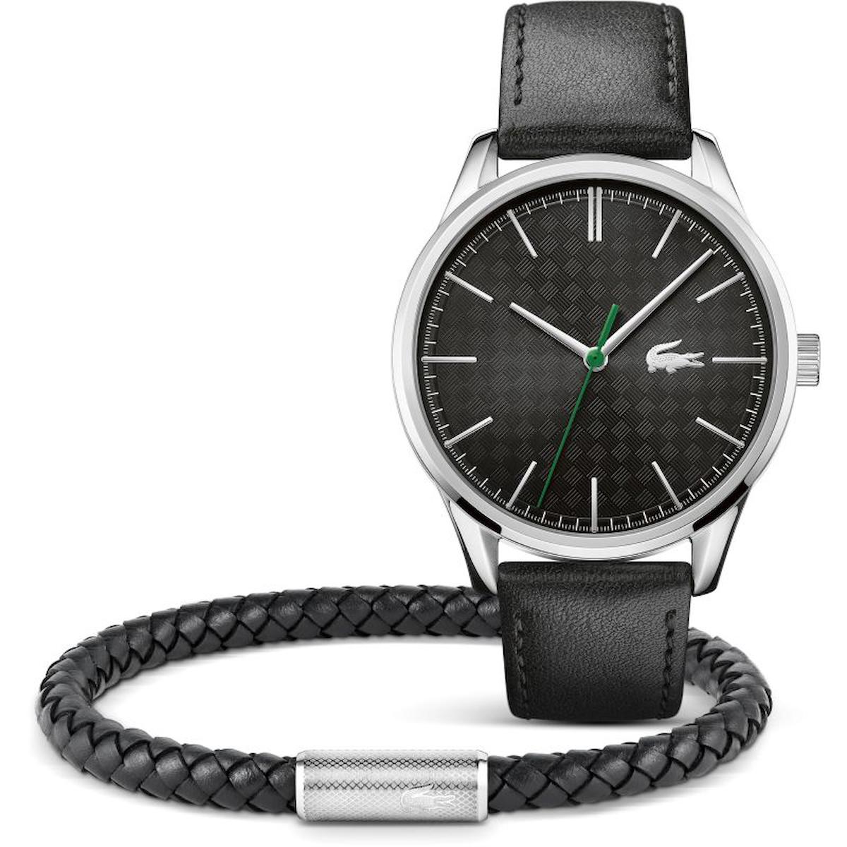 Lacoste LAC2070014 42 mm Siyah Deri Kordon Analog Erkek Kol Saati