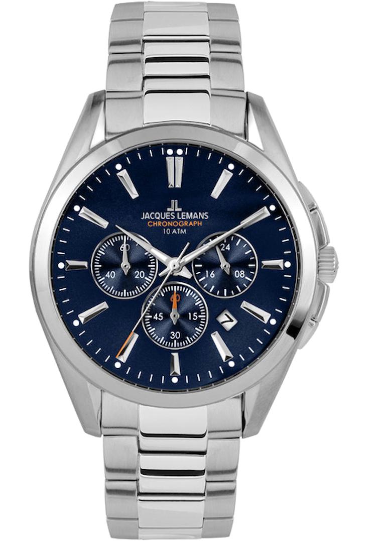 Jacques Lemans DERBY 1-1945.1E Pusulalı Takvimli 43 mm Çelik Kordon Analog Erkek Kol Saati