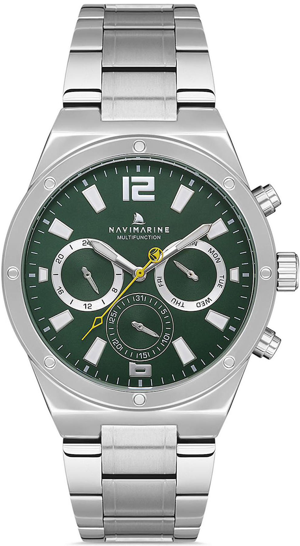 Navimarine NM135-02 Takvimli 44 mm Çelik Kordon Analog Kol Saati