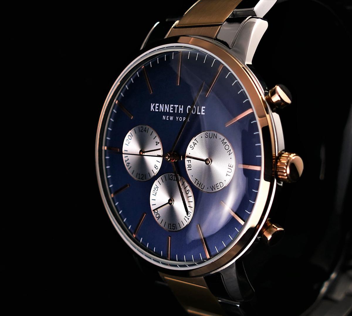 Kenneth Cole KC51033002 Takvimli 44 mm Altın-Çelik Kordon Analog Kol Saati
