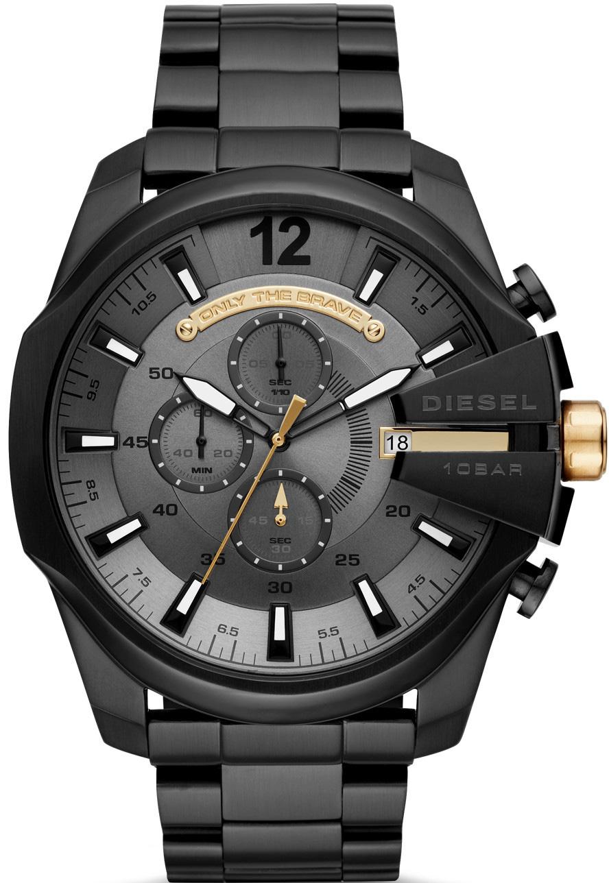 Diesel DZ4479 Takvimli 42 mm Siyah Çelik Kordon Analog Erkek Kol Saati
