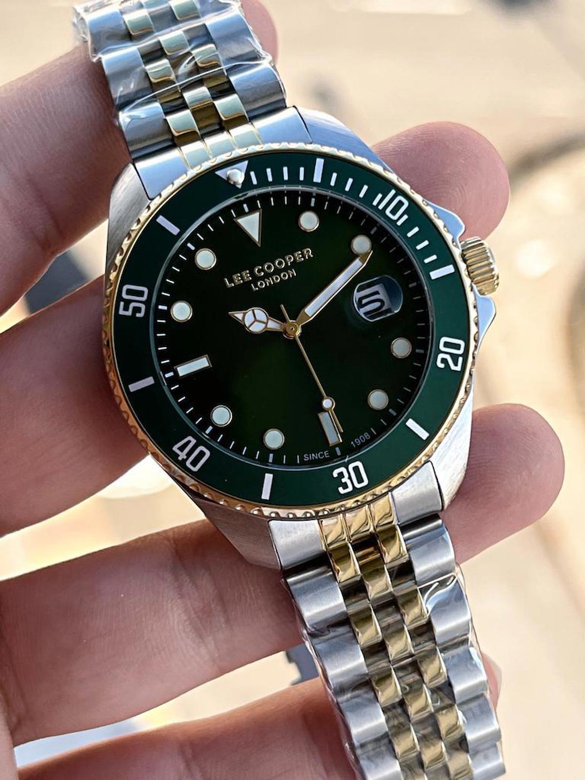 Lee Cooper ELC07594.270 Takvimli 44 mm Çelik Kordon Analog Erkek Kol Saati