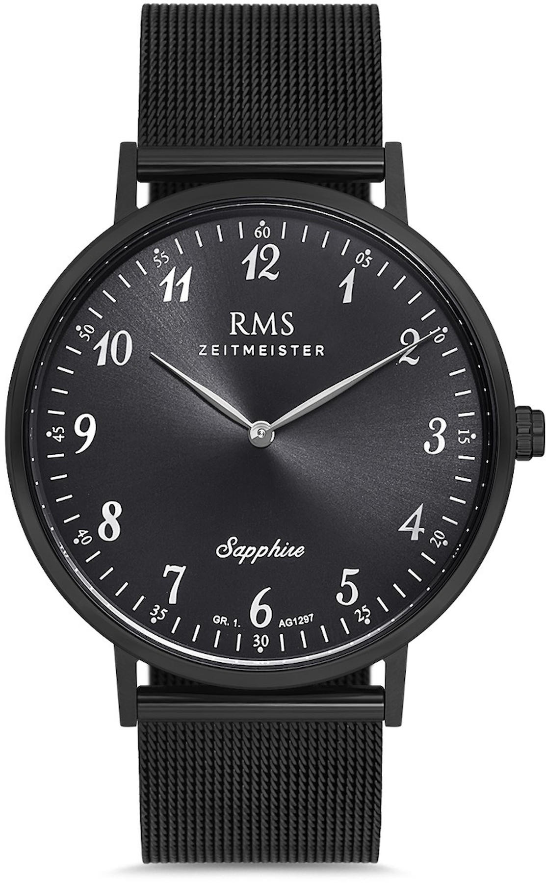 Romanson GR.1.AG1297.05 43 mm Siyah Hasır Kordon Analog Kol Saati