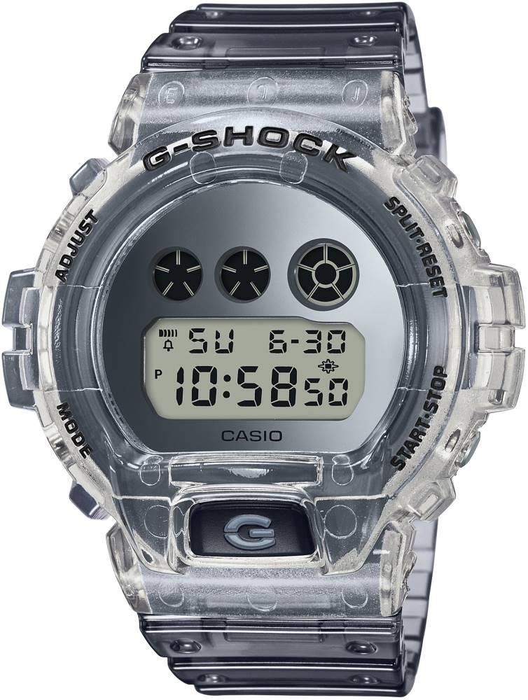 Casio DW-6900SK-1DR Takvimli 50 mm Şeffaf Çelik Kordon Dijital Kol Saati