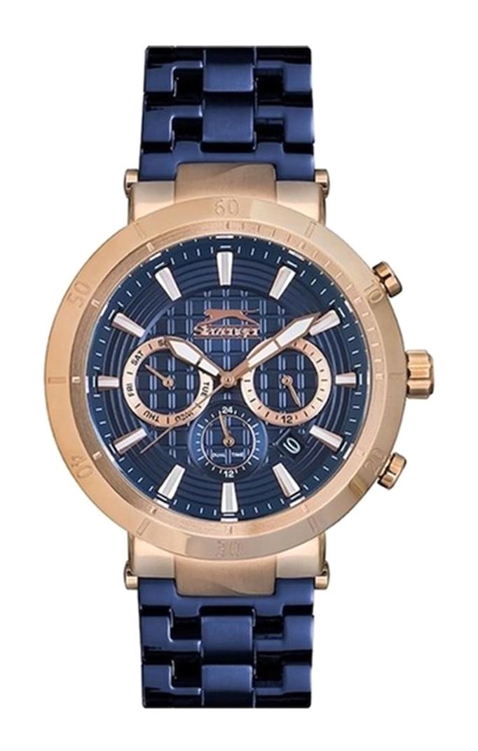 Slazenger SL.09.1734.2.03 Takvimli 43 mm Lacivert Çelik Kordon Analog Kol Saati