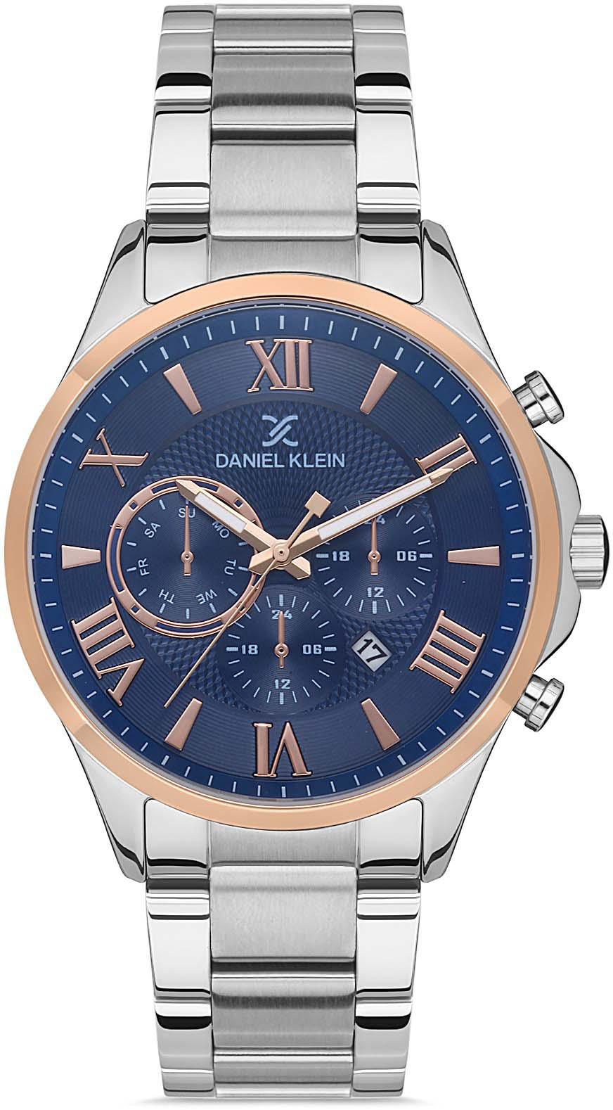 Daniel Klein DK.1.10143.3 Takvimli 42 mm Metal Kordon Analog Erkek Kol Saati