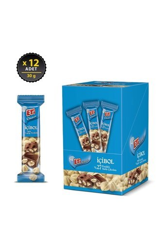 Eti İçibol Fındıklı Çikolata 30 gr 12 Adet