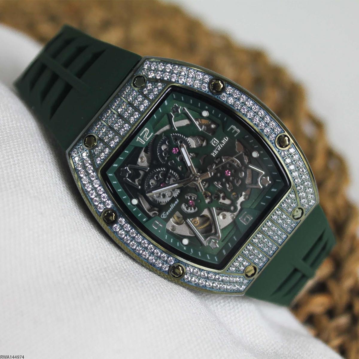 Reward RWA144974 45 mm Yeşil Silikon Kordon Analog Erkek Kol Saati