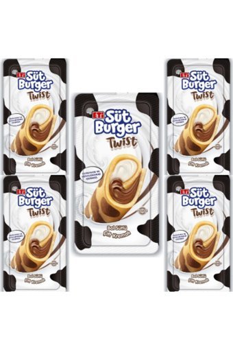 Eti Süt Burger Twist Sütlü Çikolata 35 gr 5 Adet