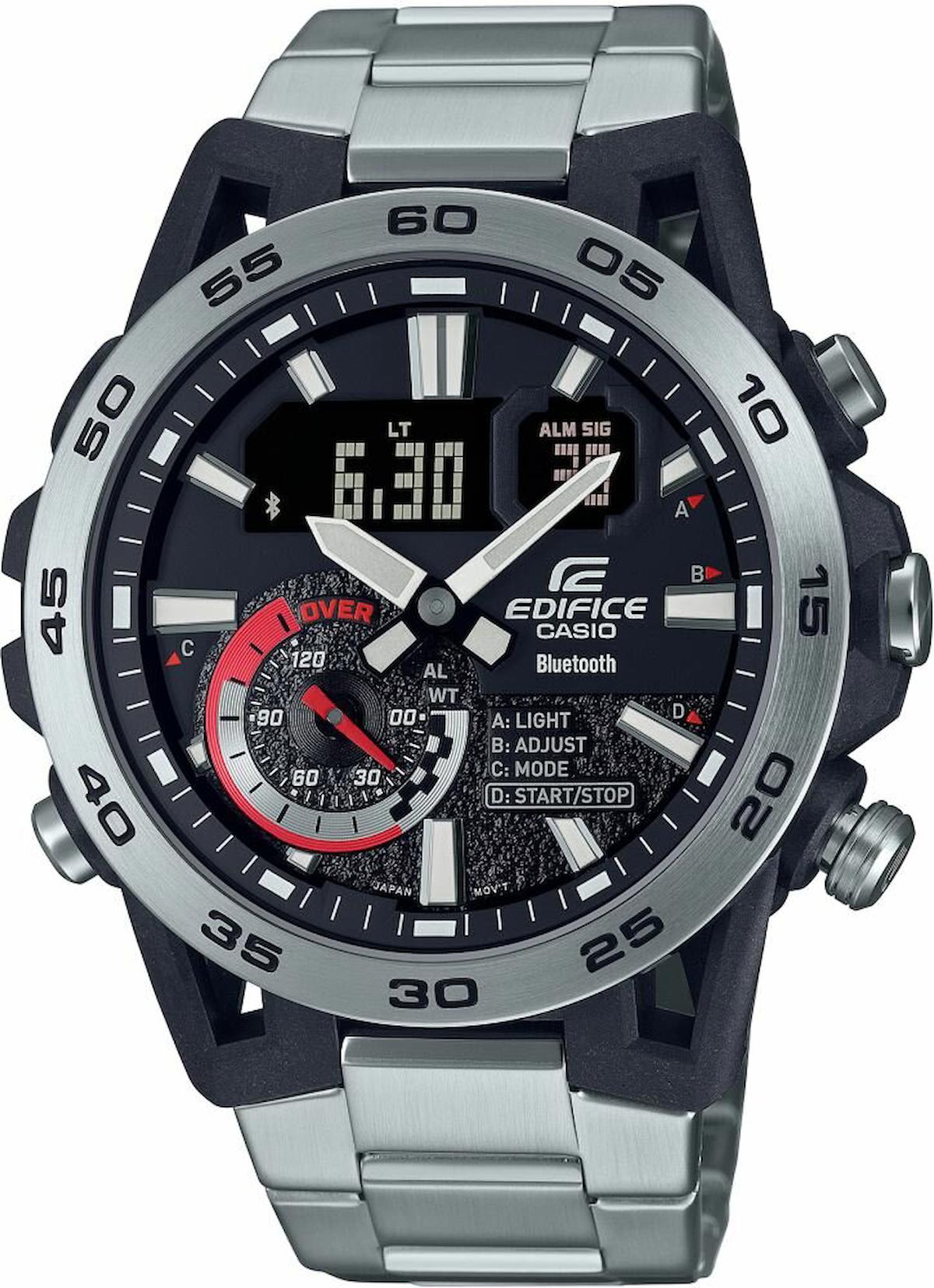 Casio ECB-40D-1ADF Takvimli 48 mm Çelik Kordon Analog Erkek Kol Saati