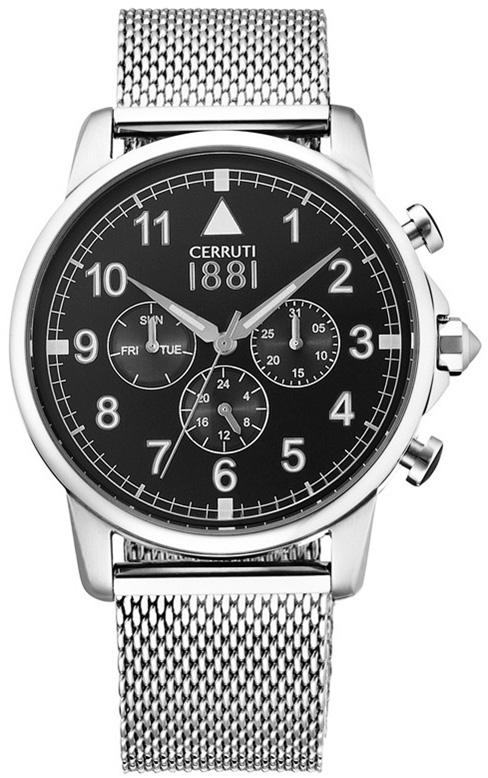 Cerruti 1881 CRA081A221G Takvimli Çelik Kordon Analog Erkek Kol Saati