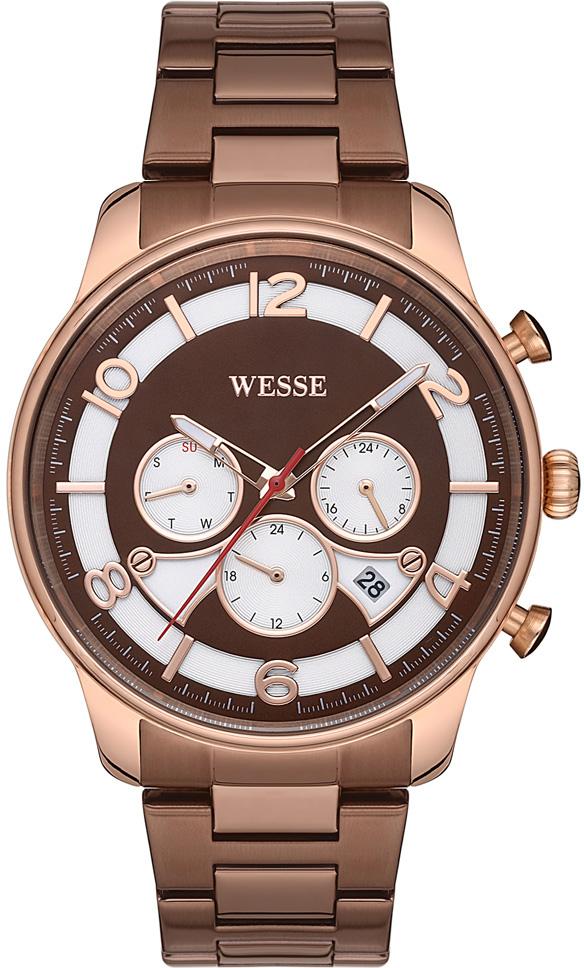 Wesse WWG206502 Pusulalı Takvimli 44 mm Kahverengi Çelik Kordon Analog Erkek Kol Saati
