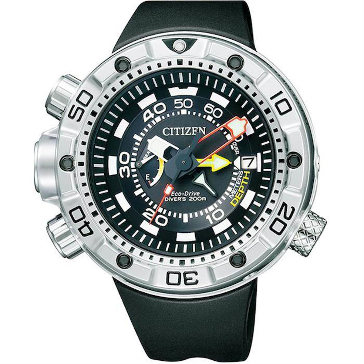 Citizen BN2021-03E Takvimli Si̇yah Silikon Kordon Analog Erkek Kol Saati