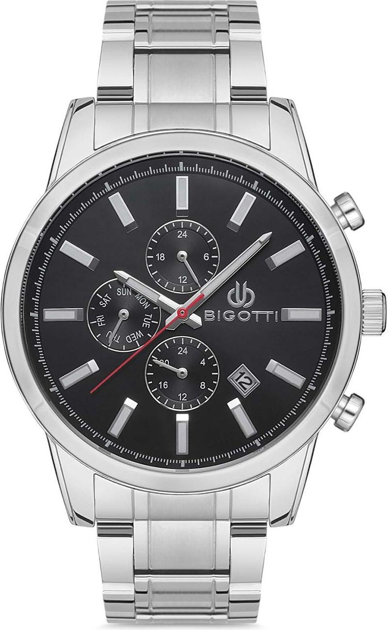Bigotti BG.1.10159.2 Takvimli 44 mm Çelik Kordon Analog Erkek Kol Saati