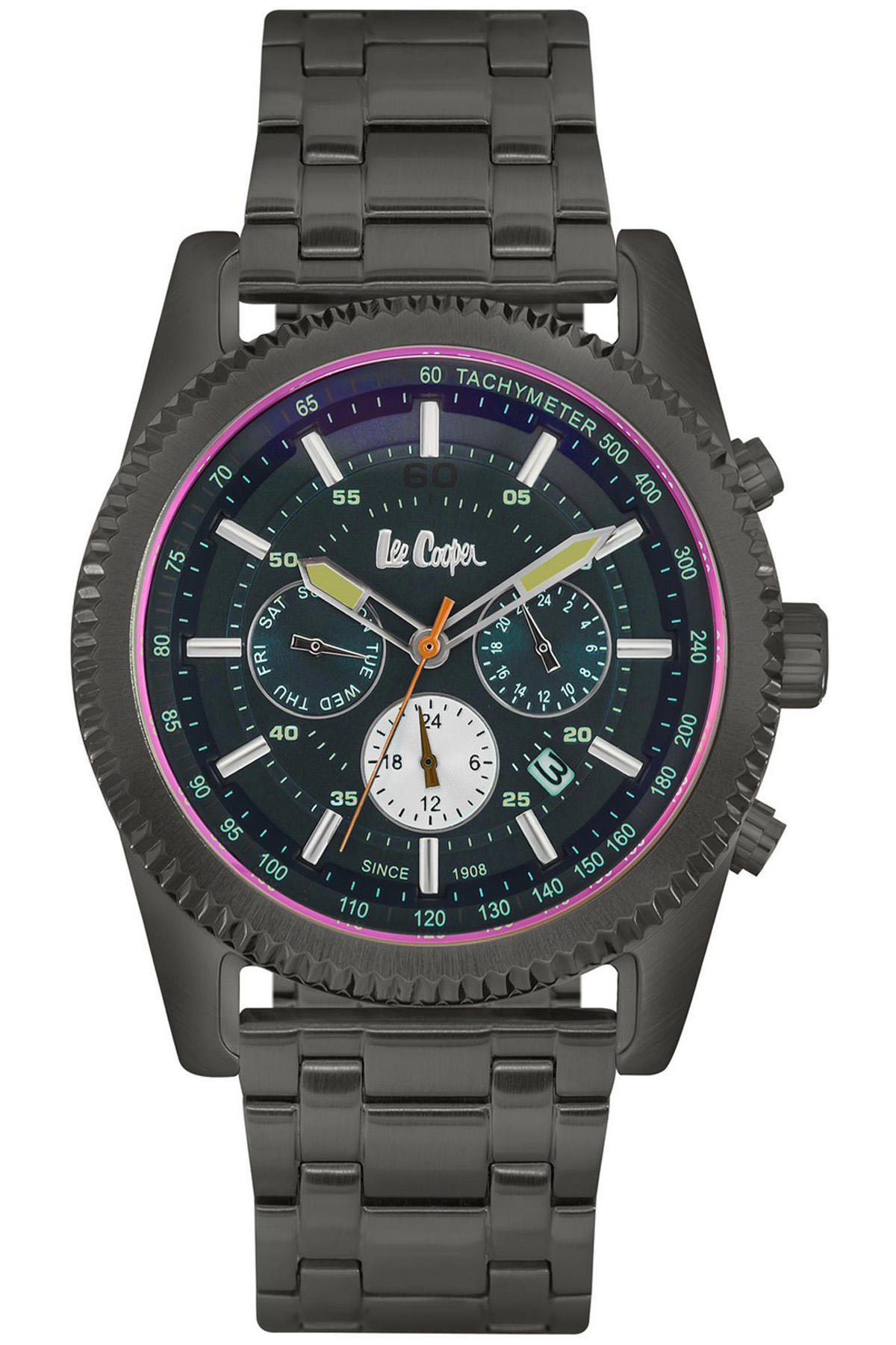 Lee Cooper LC06190.050 Takvimli 43 mm Çelik Kordon Analog Erkek Kol Saati