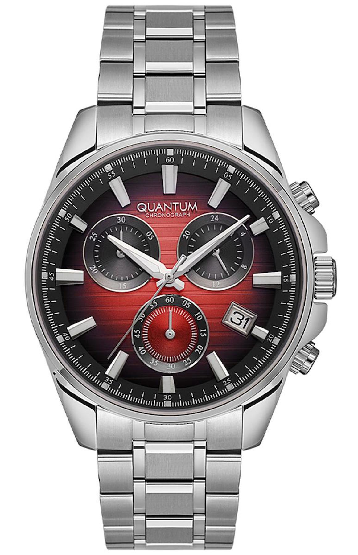 Quantum PWG1122.380 Takvimli 43 mm Çelik Kordon Analog Erkek Kol Saati