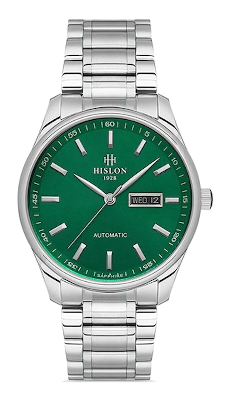 Hislon SD113S-15SS Takvimli 43 mm Çelik Kordon Analog Erkek Kol Saati