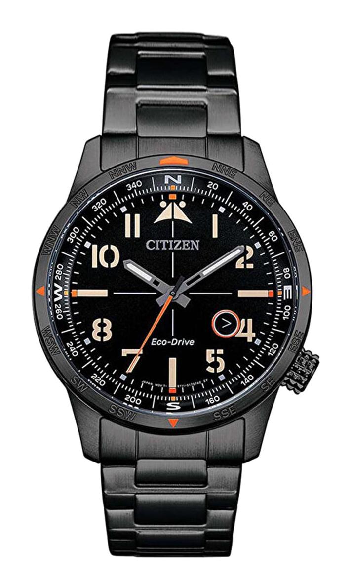 Citizen BM7555-83E Takvimli 43 mm Siyah Çelik Kordon Analog Erkek Kol Saati