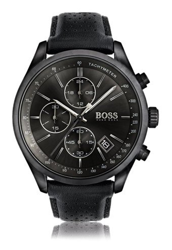 Hugo Boss HB1513474 44 mm Siyah Deri Kordon Analog Erkek Kol Saati