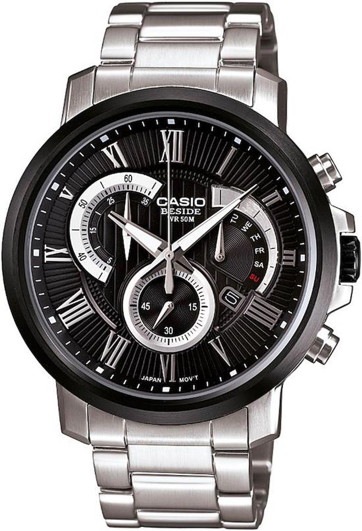 Casio BEM-506CD-1AVDF Takvimli 44 mm Çelik Kordon Analog Erkek Kol Saati