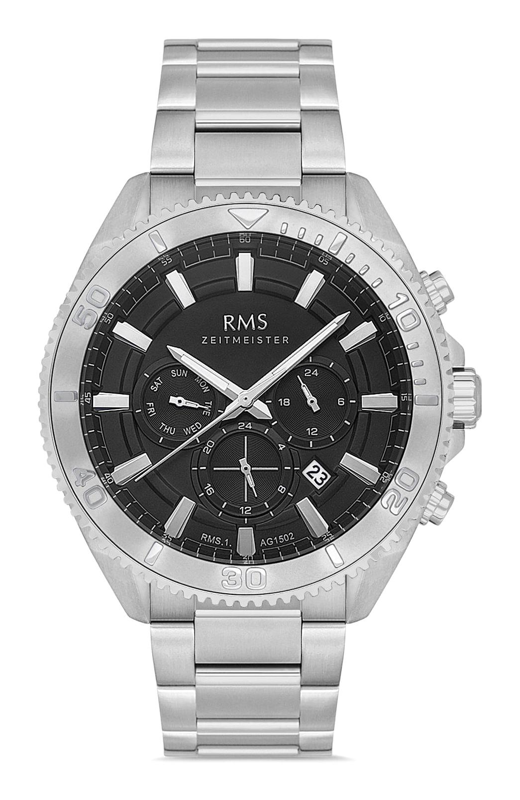 Romanson RMS.1.AG1502.01 Takvimli 42 mm Çelik Kordon Analog Erkek Kol Saati