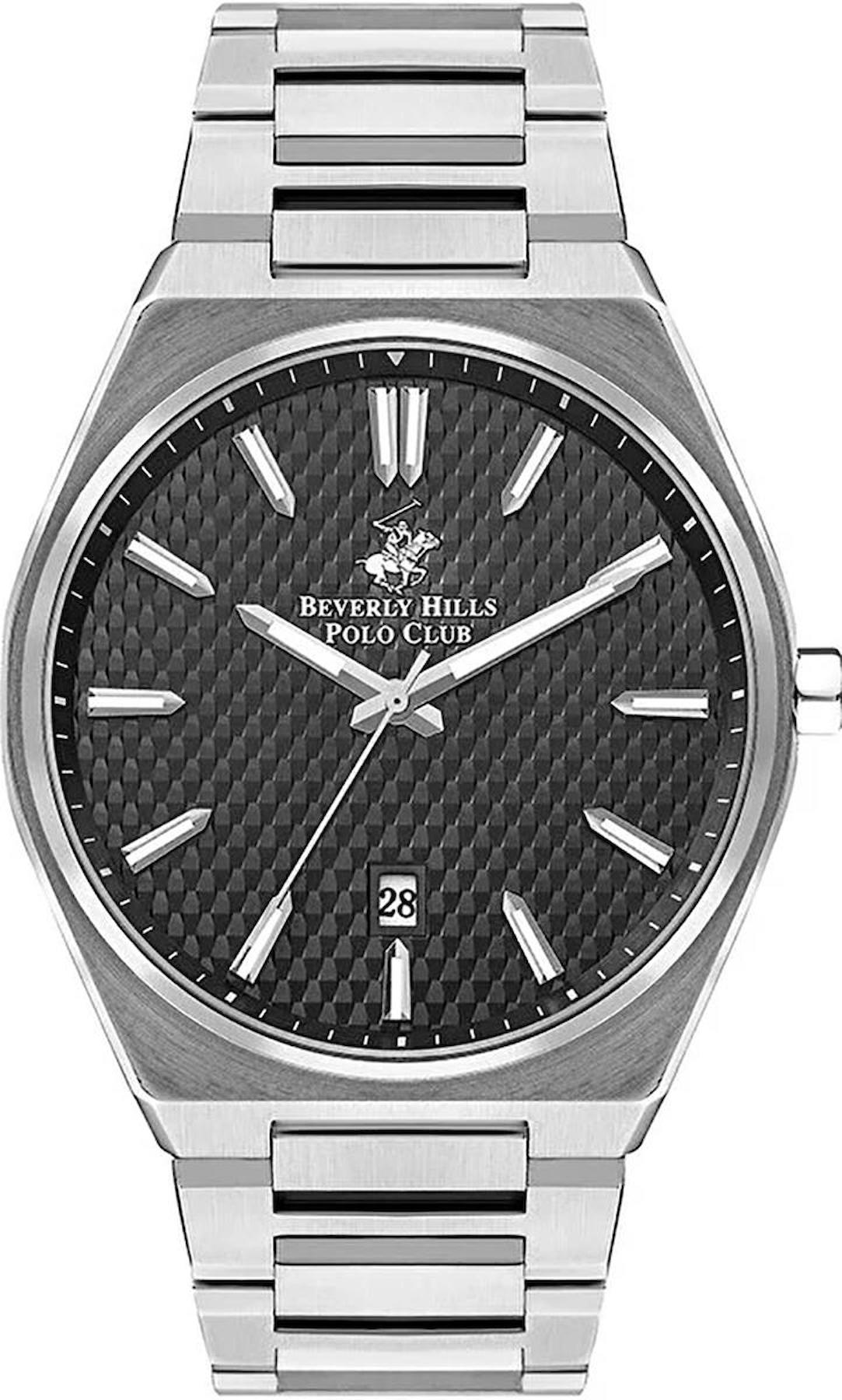 Beverly Hills Polo Club BP3503X350 Takvimli 44 mm Çelik Kordon Analog Erkek Kol Saati