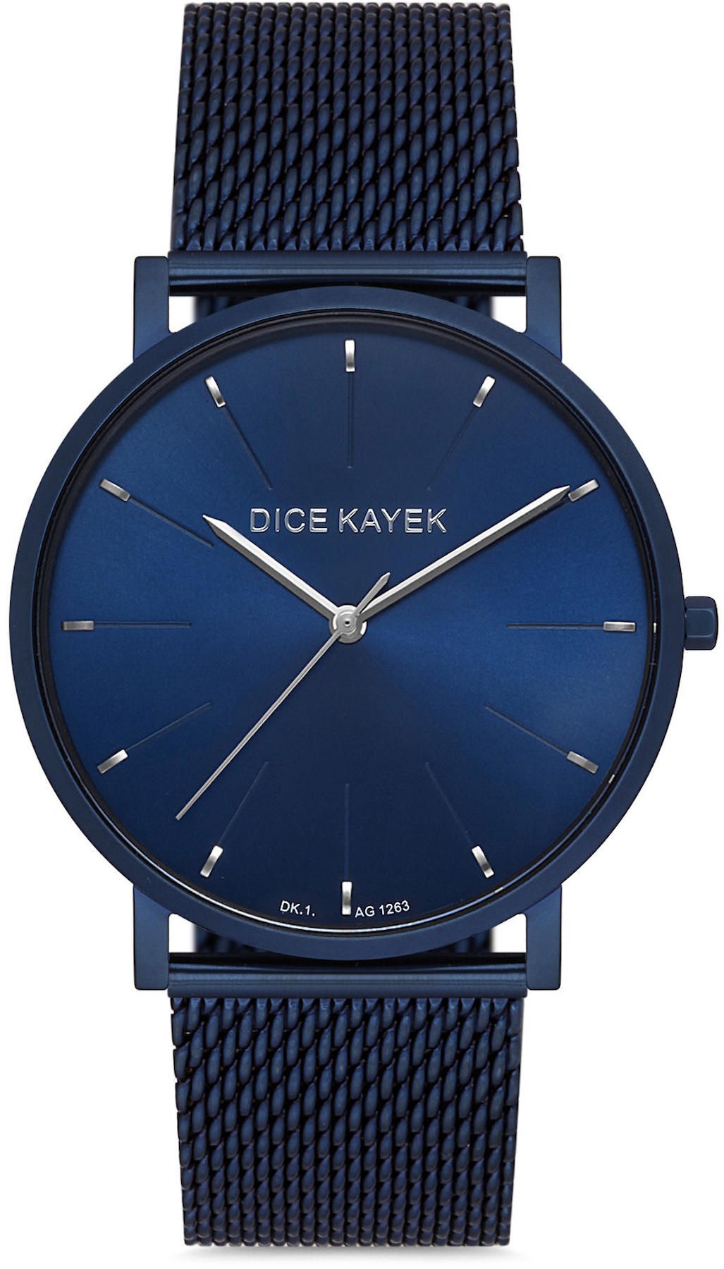 Dice Kayek DK.1.AG1263.07 Takvimli 42 mm Lacivert Çelik Kordon Analog Kol Saati