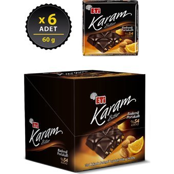 Eti Karam Portakallı Çikolata 60 gr 6 Adet